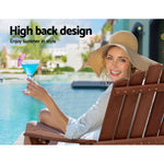 Outdoor Sun Lounge Beach Chairs Table Setting Wooden Adirondack Patio Lounges Chair