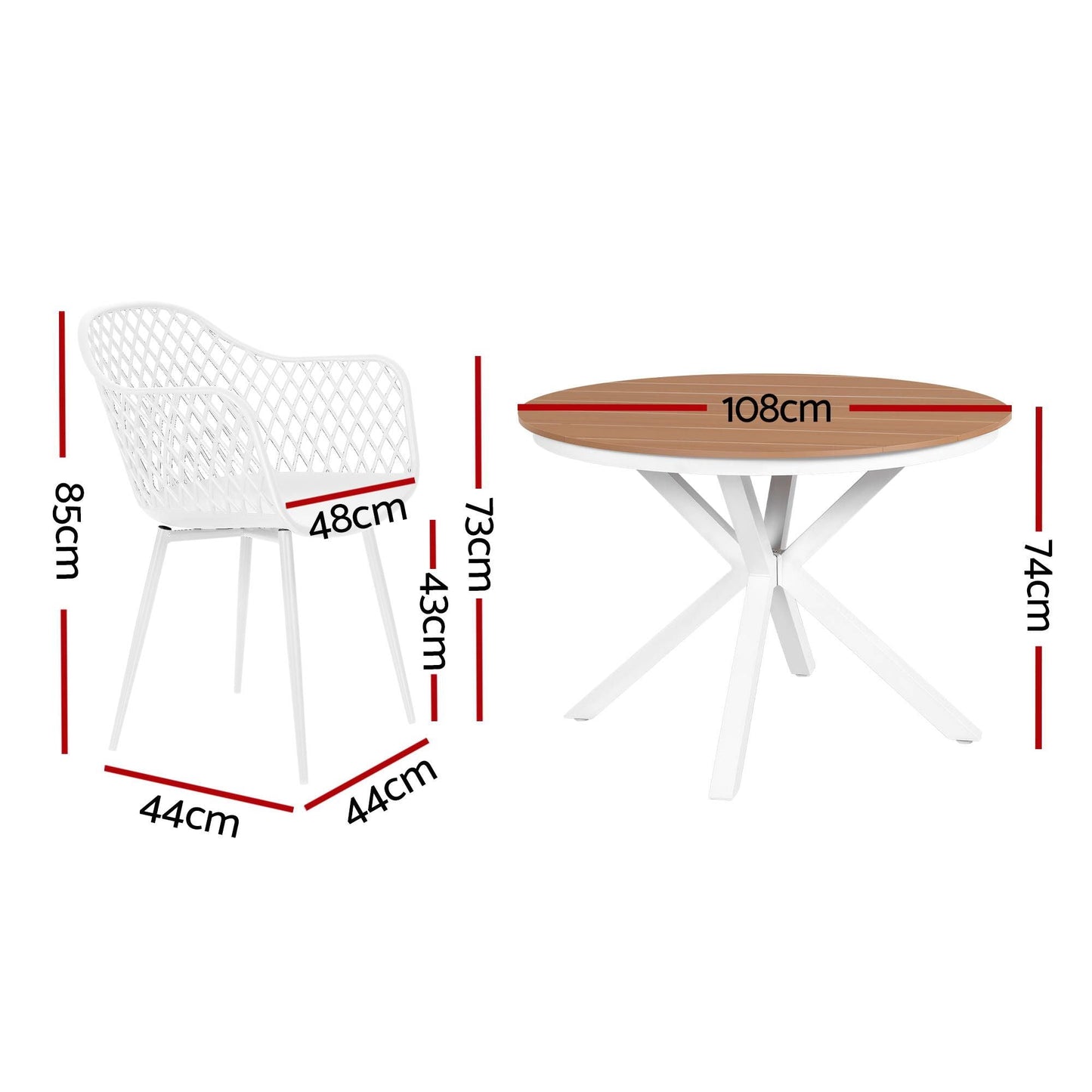5 Piece Outdoor Dining Set Table Chairs | Home & Living - 2