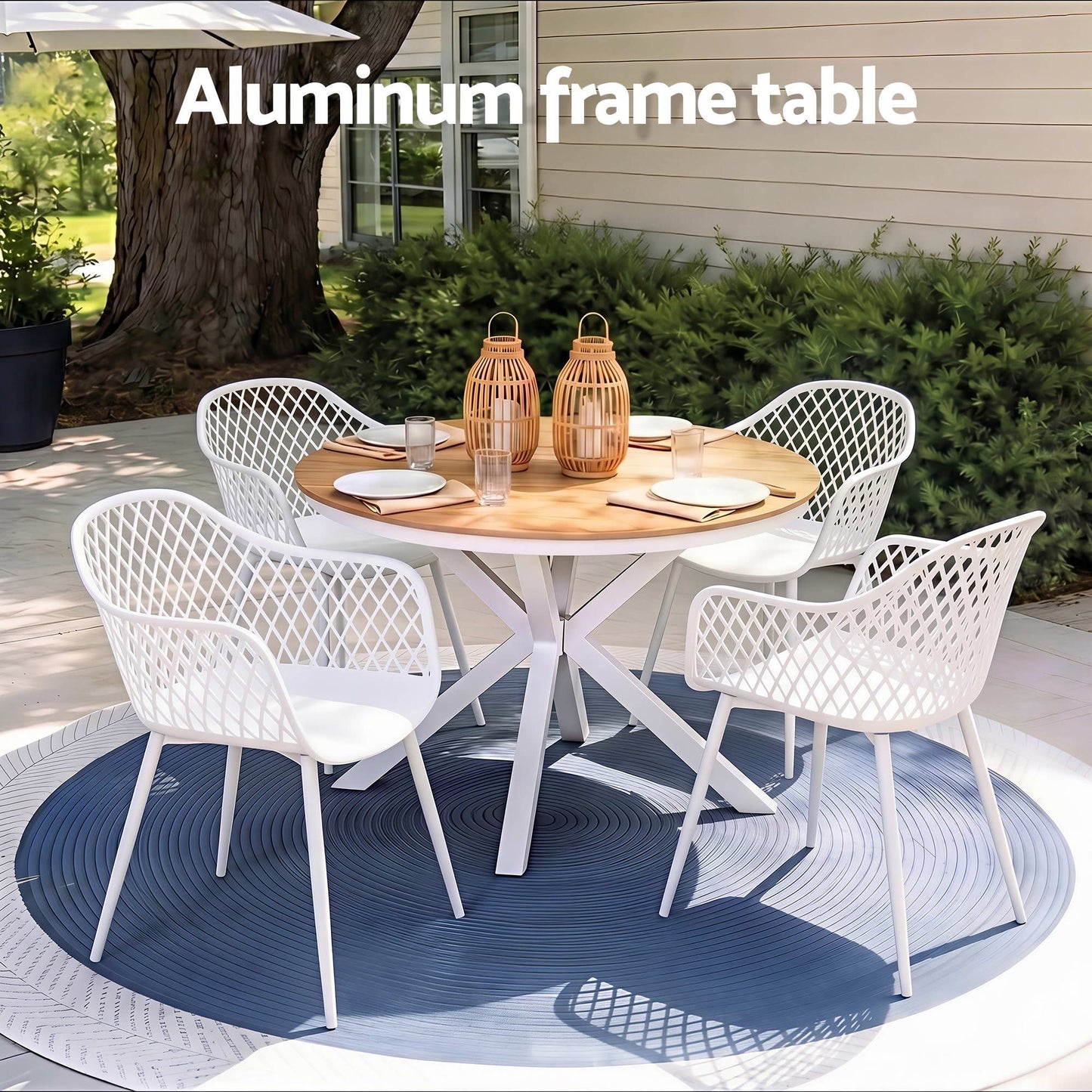 5 Piece Outdoor Dining Set Table Chairs | Home & Living - 4
