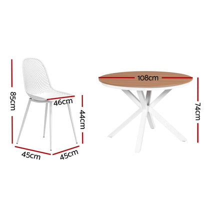 5 Piece Outdoor Dining Set Table Chairs Patio | Home & Living - 2
