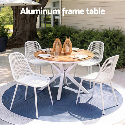 5 Piece Outdoor Dining Set Table Chairs Patio | Home & Living - 4