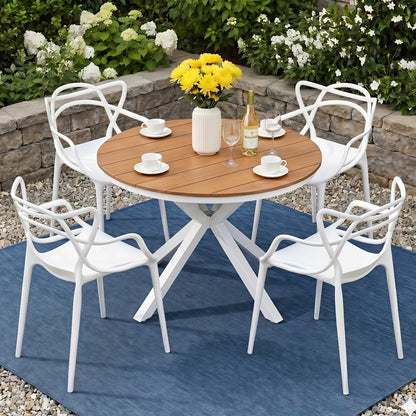5 Piece Outdoor Dining Set Table Chairs Patio | Home & Living