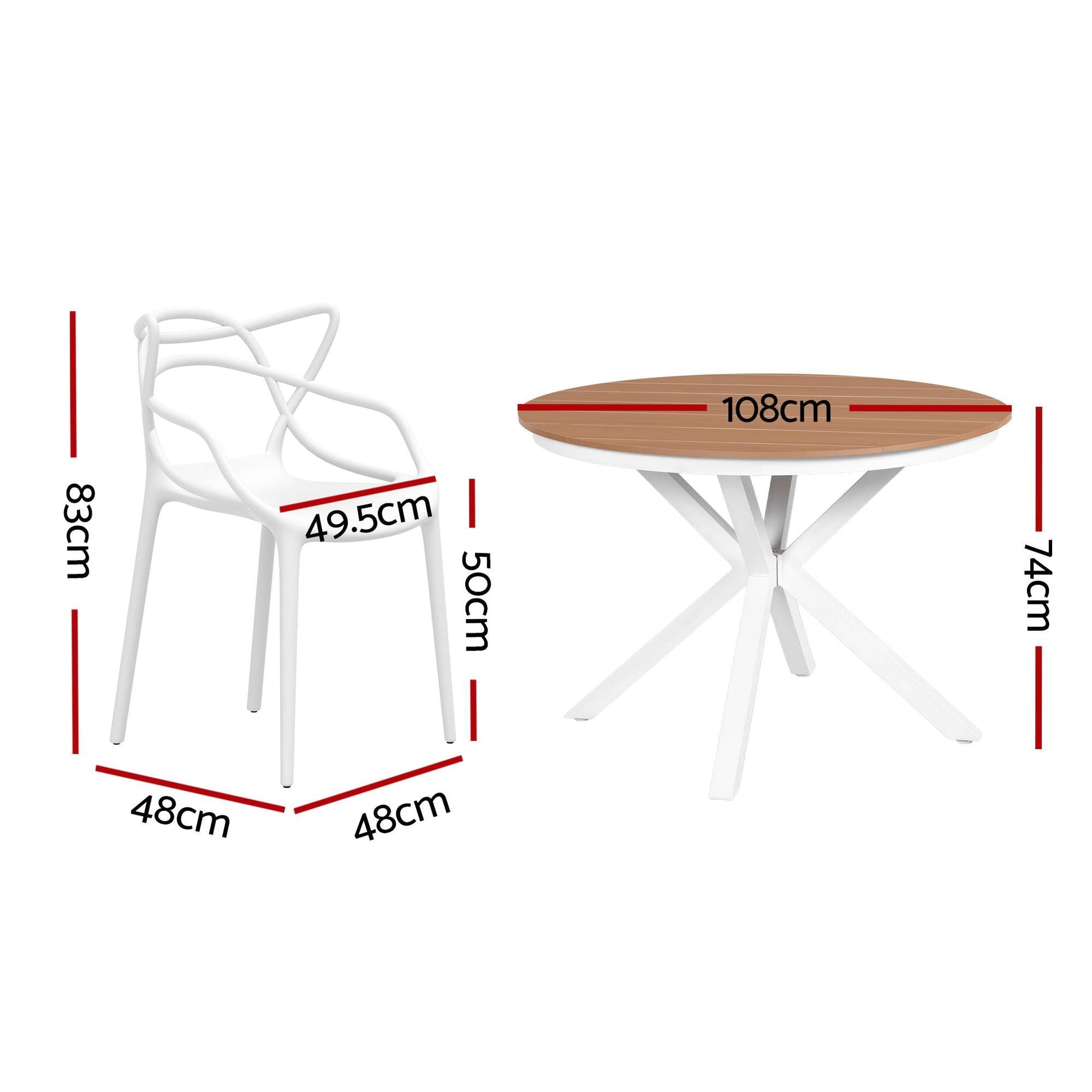 5 Piece Outdoor Dining Set Table Chairs Patio | Home & Living - 2