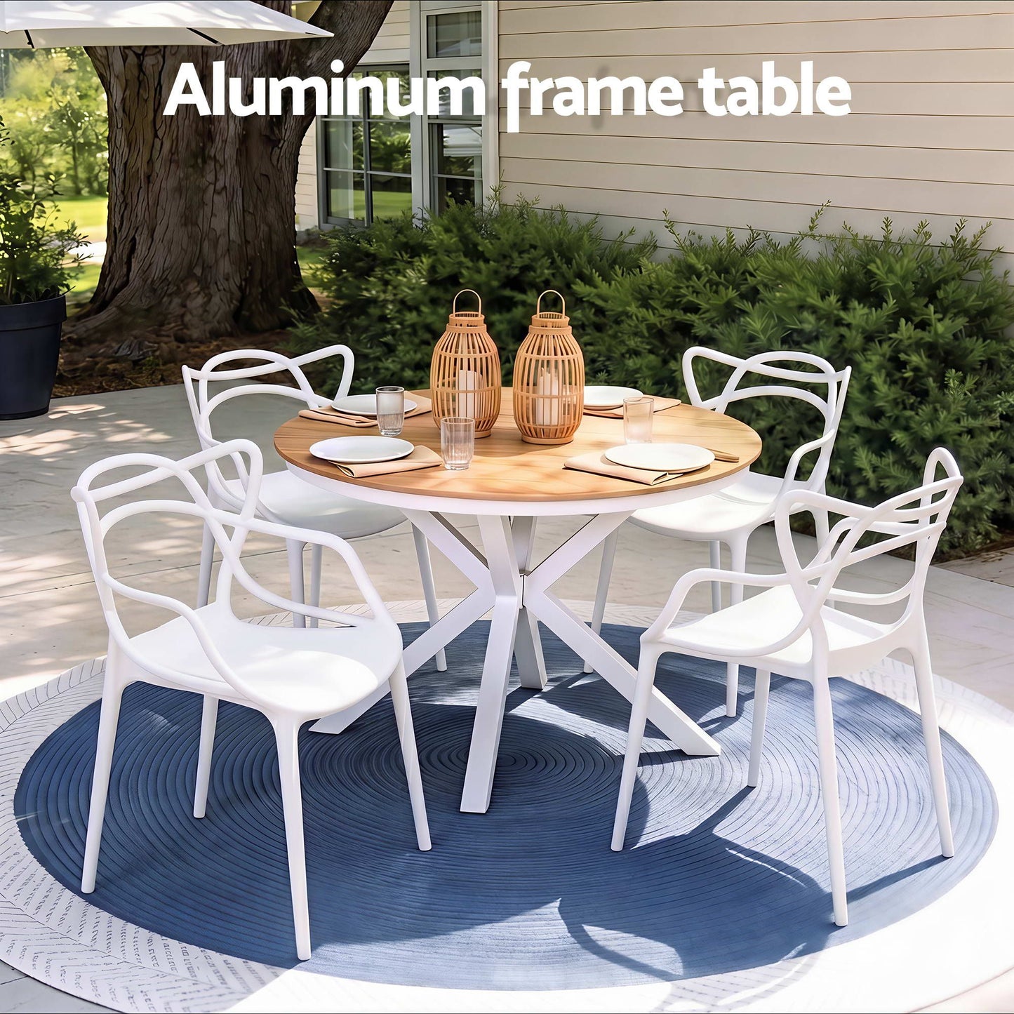 5 Piece Outdoor Dining Set Table Chairs Patio | Home & Living - 4