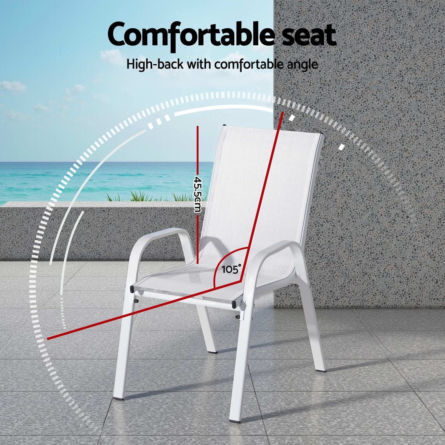 7 Piece Outdoor Dining Set Table Chairs Steel | Home & Living - 5