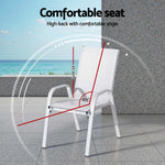 7 Piece Outdoor Dining Set Table Chairs Steel | Home & Living