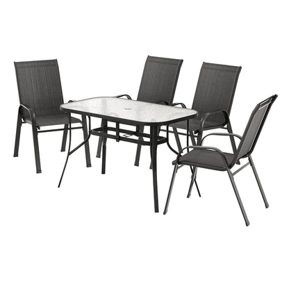 Black table 56x70x90cm, side view