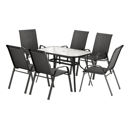 Black table 56x70x90cm, side view
