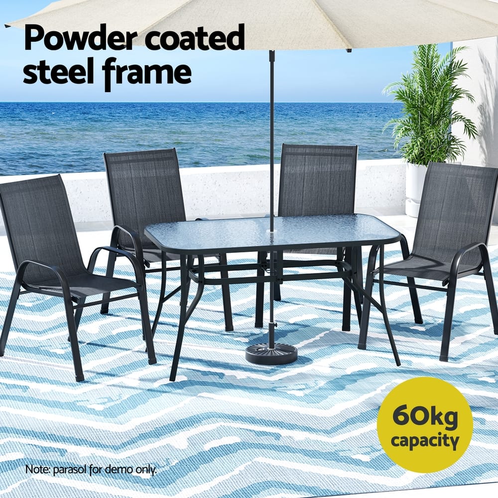 Black table 56x70x90cm, in room setting