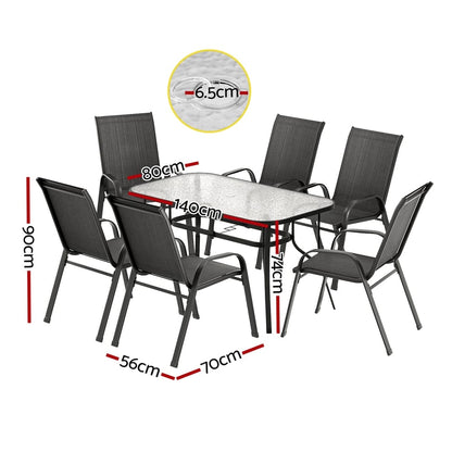 Black table 56x70x90cm, rear view