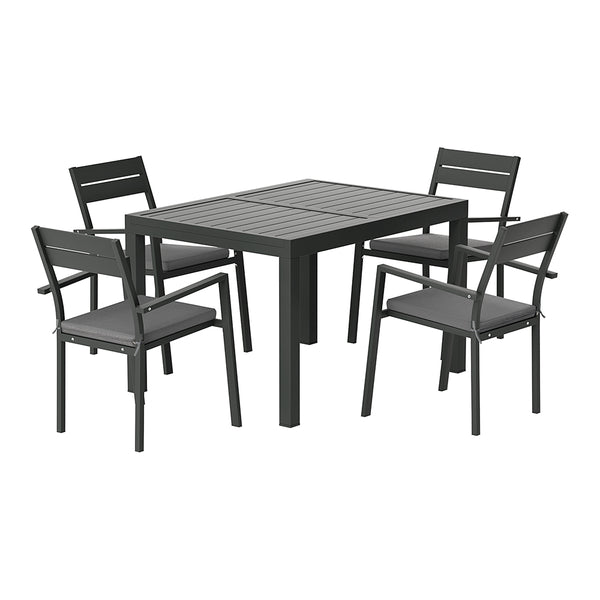  Aluminum Outdoor Dining Set with Extendable Table