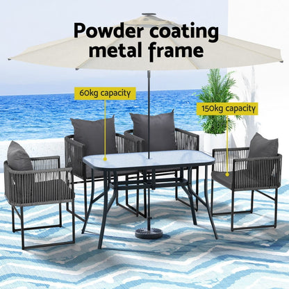 Outdoor Dining Set Table 47x70cm