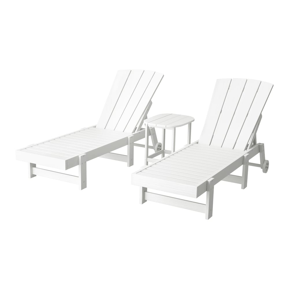 White chair 194x65x55.5cm, side view