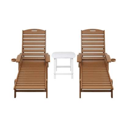3-Piece Sun Lounge Set HDPE Outdoor Furniture | HomeAndLiving