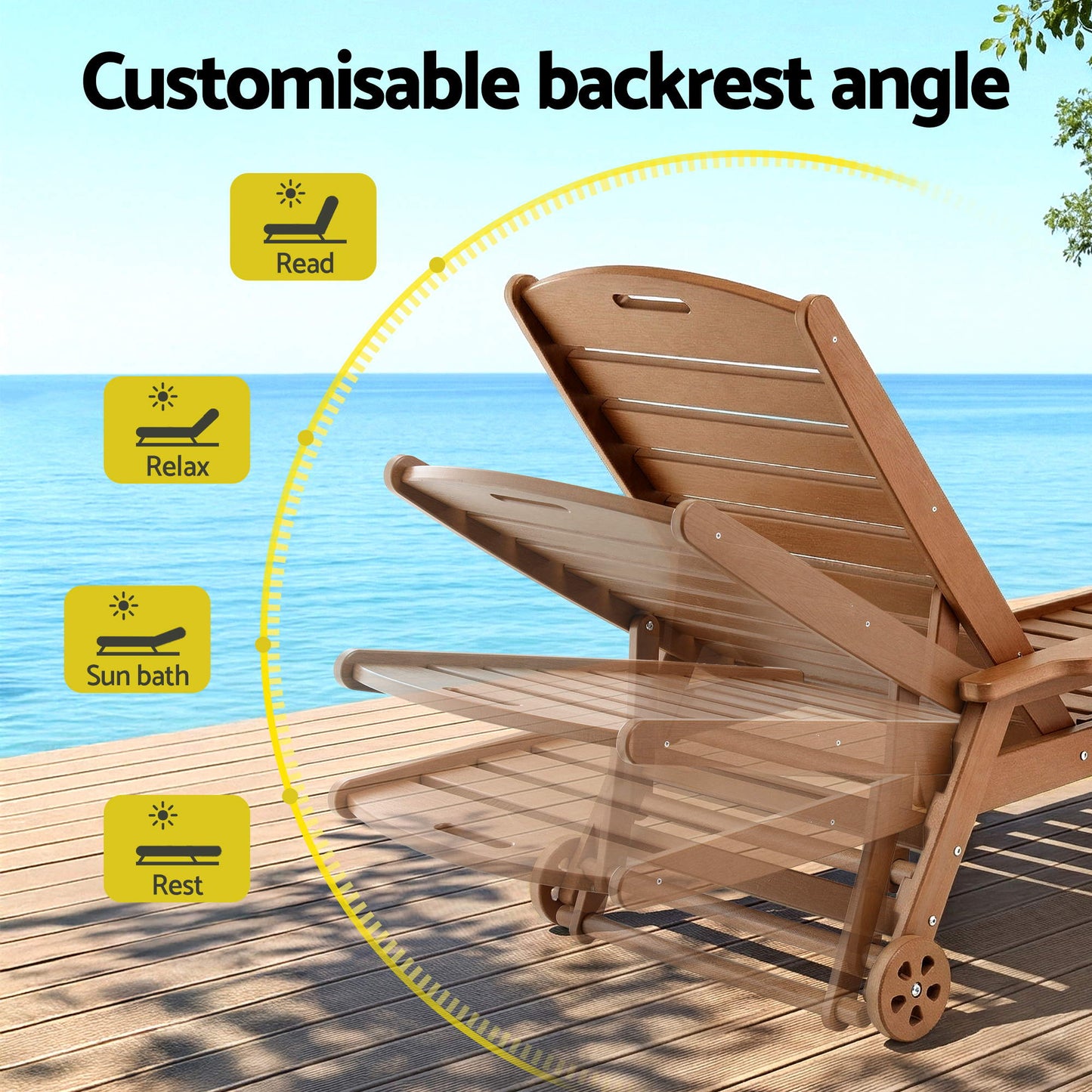 3-Piece Sun Lounge Set HDPE Outdoor Furniture | HomeAndLiving
