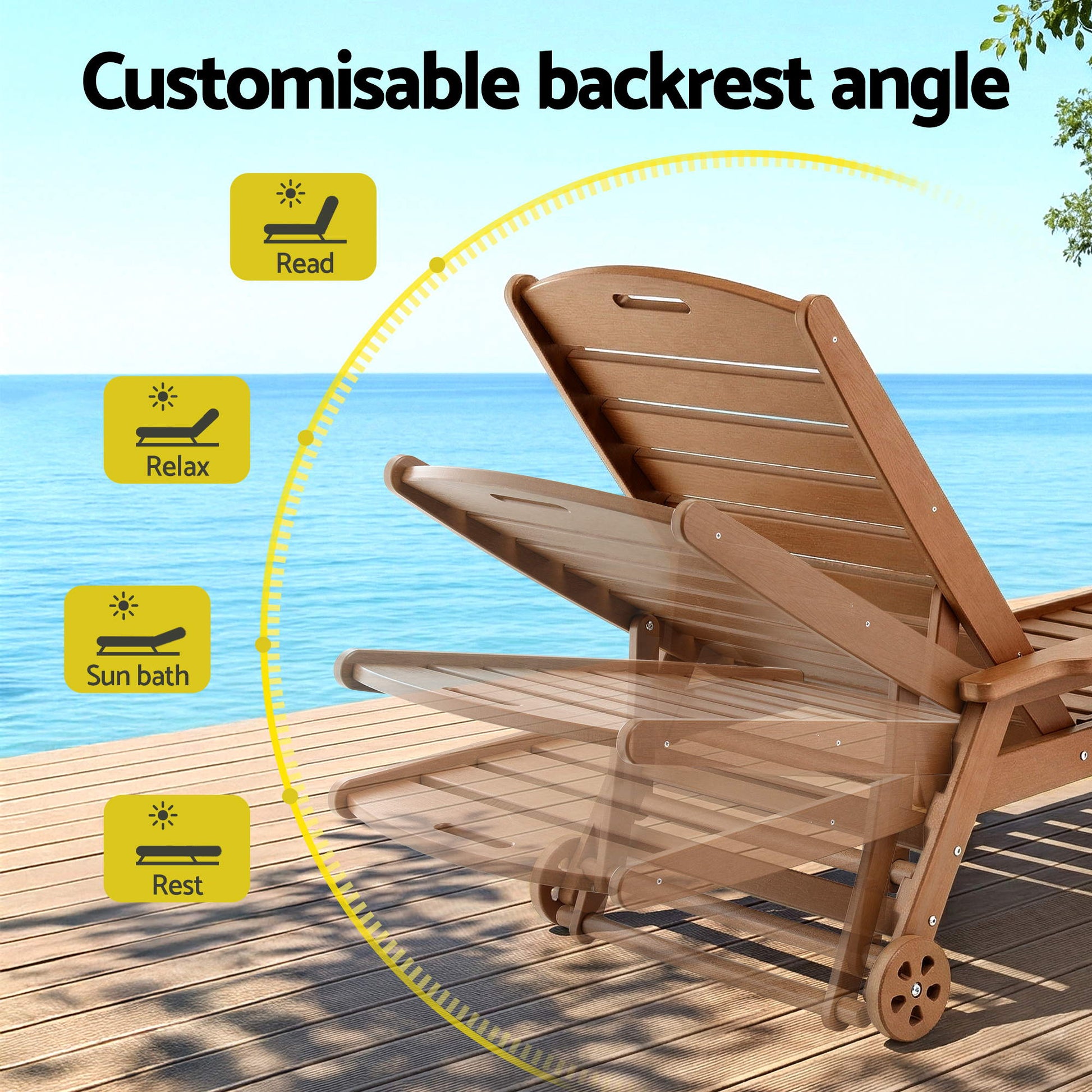 3-Piece Sun Lounge Set HDPE Outdoor Furniture | HomeAndLiving