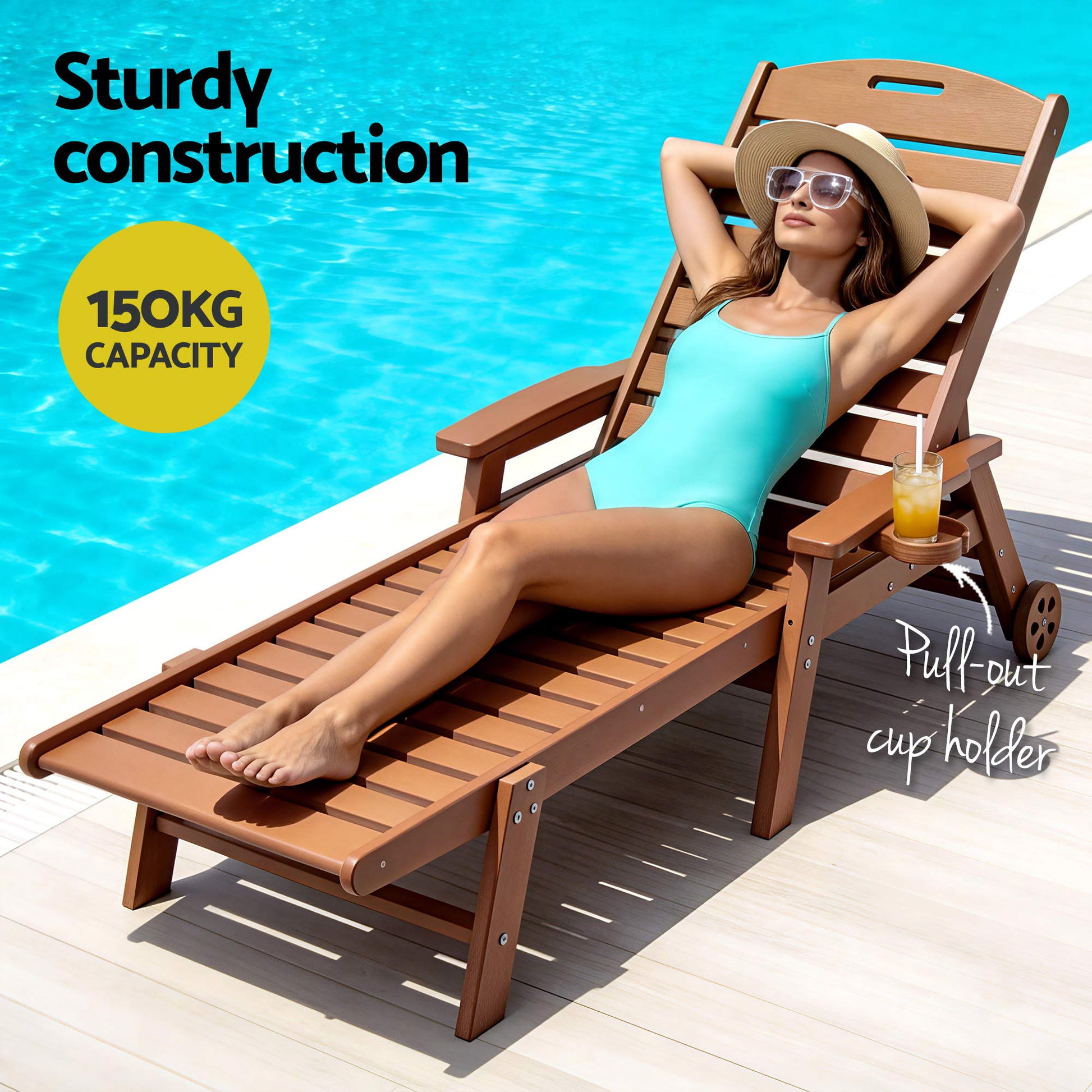 3-Piece Sun Lounge Set HDPE Outdoor Furniture | HomeAndLiving