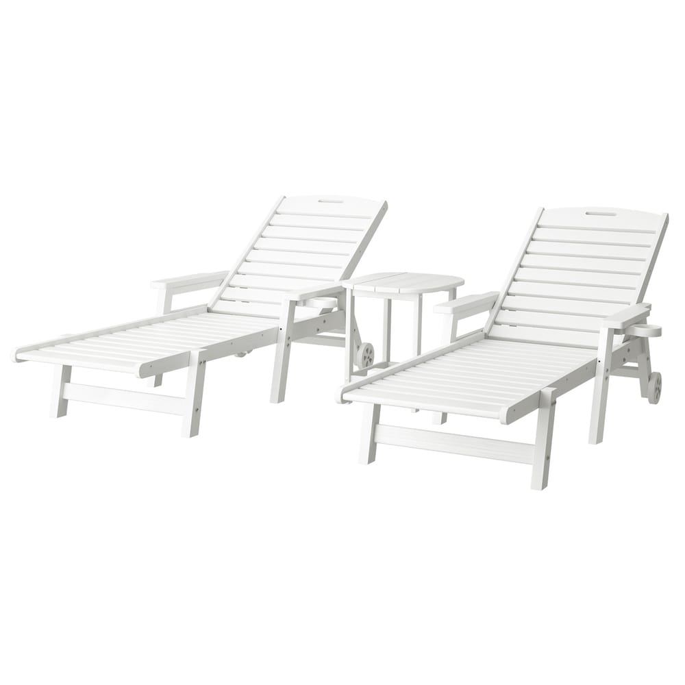 White chair 202x82x30cm, side view