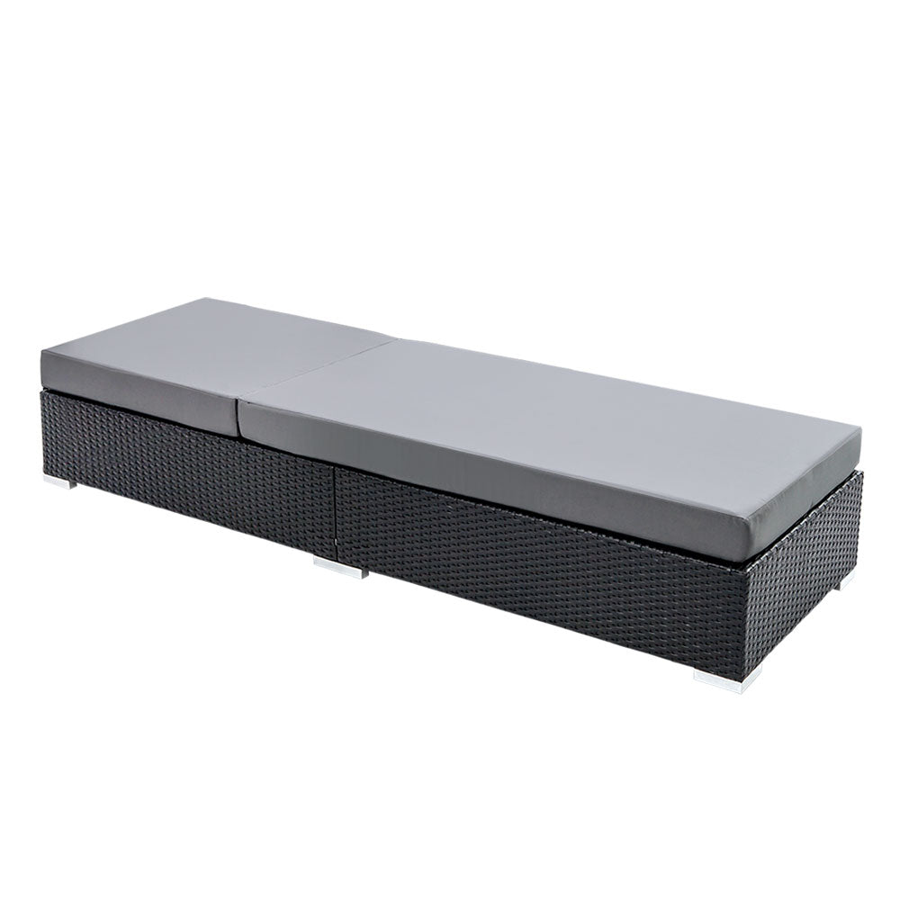 Adjustable Rattan Garden Day Bed