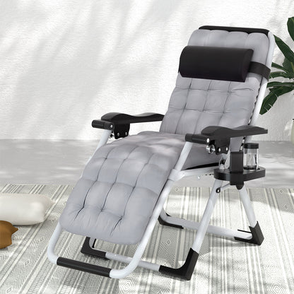 Sun Lounge Folding Lounger Camping Zero Gravity Chair Outdoor