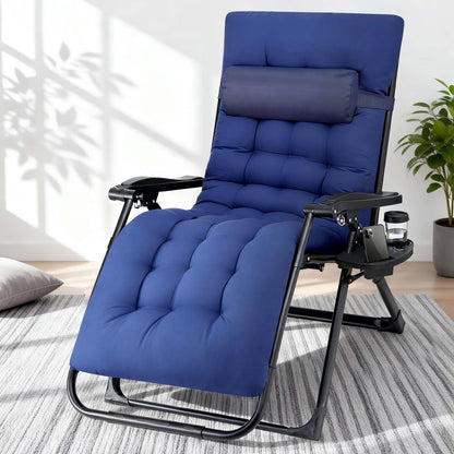 Folding Sun Lounge Chair Blue 69x15x93cm