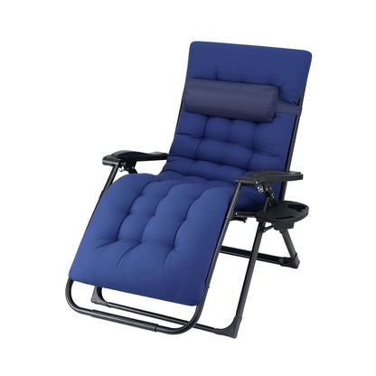 Folding Sun Lounge Chair Blue 69x15x93cm