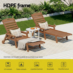 HDPE Sun Lounger Outdoor Recliner Chair Wheels | HomeAndLiving