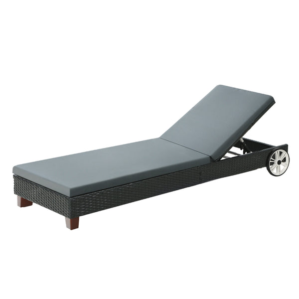  Black Patio Day Bed With Wheels