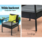 Outdoor Furniture Lounge Setting Garden Patio Wicker Cover Table Chairs