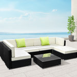 7PC Outdoor Furniture Sofa Set Wicker Garden Patio Pool Lounge