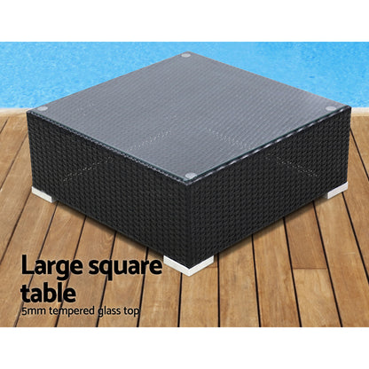 8-Piece Outdoor Sofa Set Wicker Couch Lounge Setting Cover