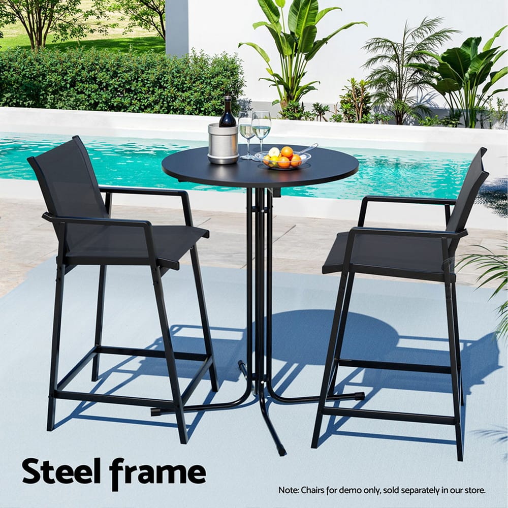Black table 88x88x109cm, view 6