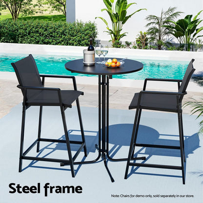 Black table 88x88x109cm, view 6