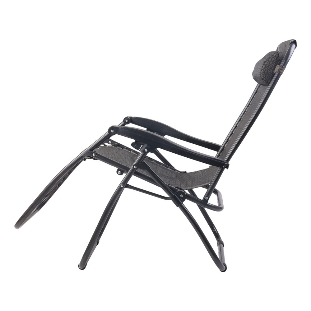 Zero Gravity Chair Folding Outdoor Recliner Adjustable Sun Lounge Camping Beige