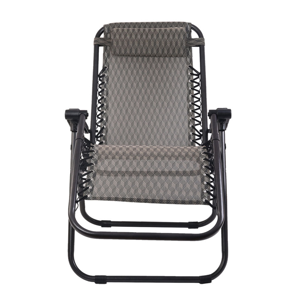 Grey Outdoor Recliner Sun Lounge Chair