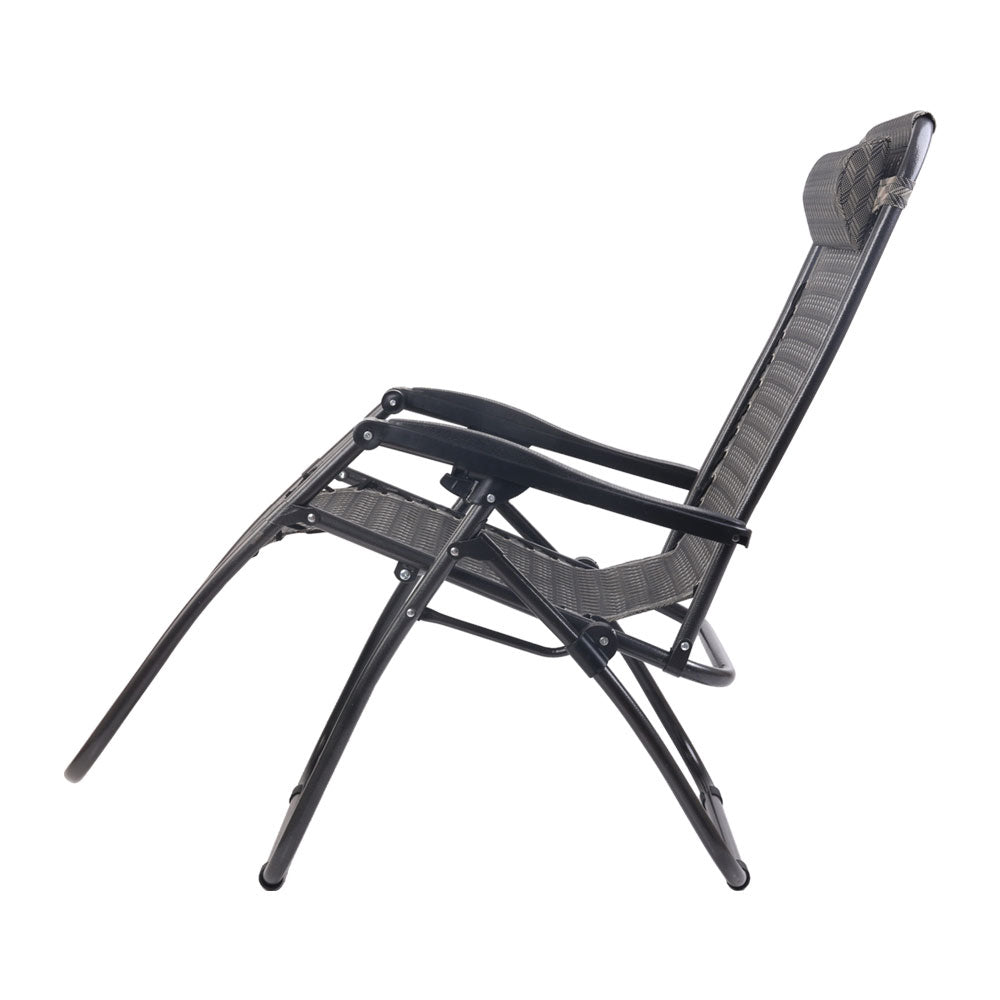Grey Outdoor Recliner Sun Lounge Chair
