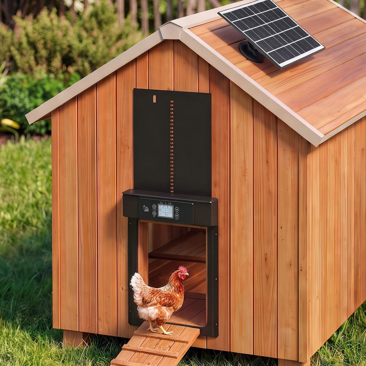 Automatic Chicken Coop Door Solar Powered 37x5x30.5cm