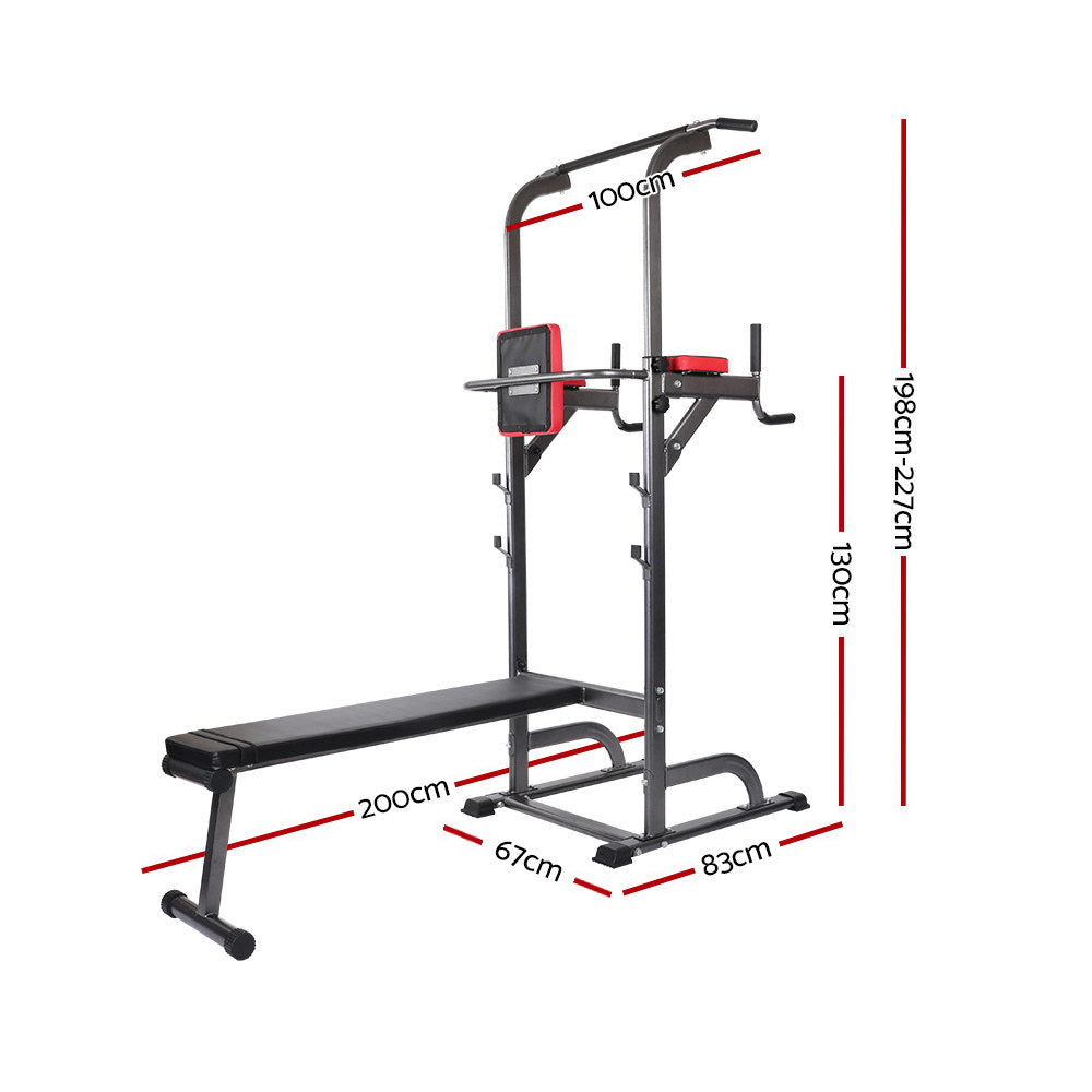 Weight Bench Chin Up Bar Bench Press Home Gym 380Kg Capacity