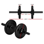 7KG Dumbbell Set Weight Plates Home Gym Fitness Exercise