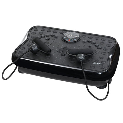 Vibration Machine Platform Home Gym Resistance Ropes - Black