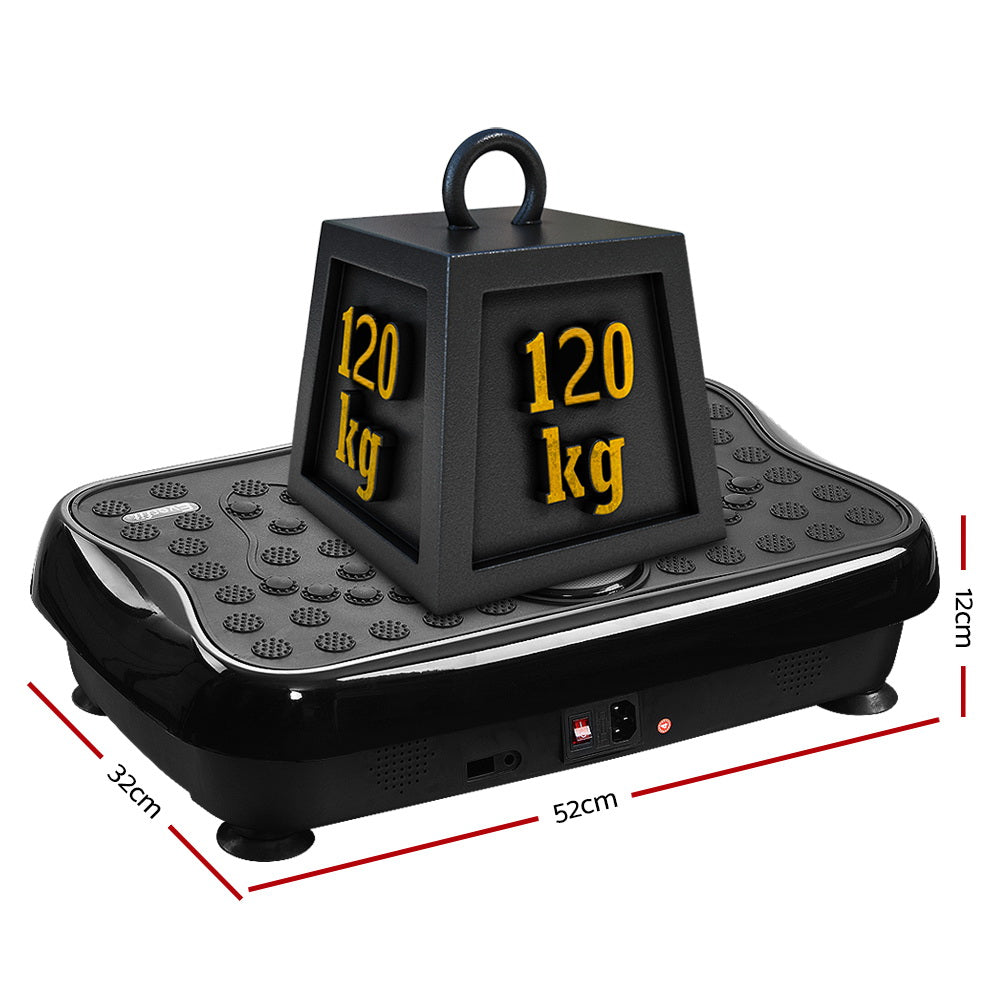 Vibration Machine Platform Home Gym Resistance Ropes - Black