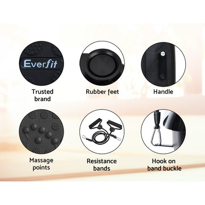 Vibration Machine Platform Home Gym Resistance Ropes - Black