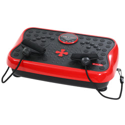 Vibration Machine Platform Vibrator With Resistance Rope Home Gym Red