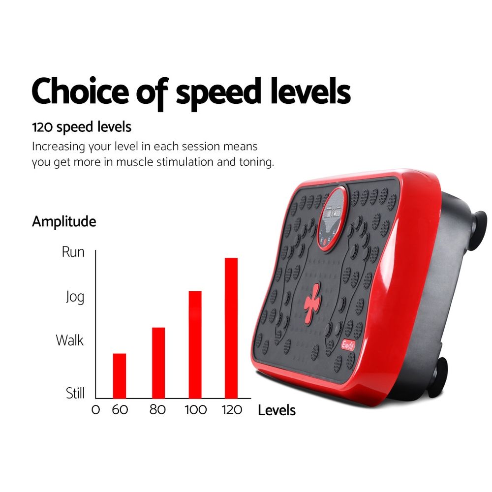 Vibration Machine Platform Home Gym Resistance Ropes - Red