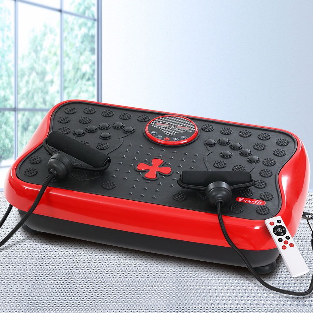 Vibration Machine Platform Home Gym Resistance Ropes - Red