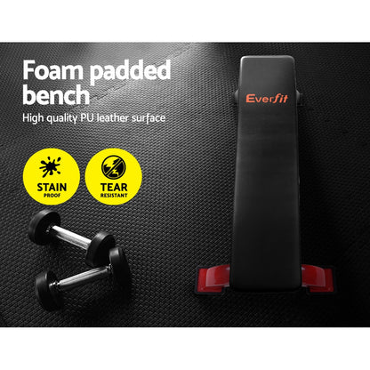 Weight Bench Flat Bench Press Home Gym Fitness 300Kg Capacity