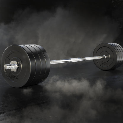 88Kg Barbell Set Weight Plates Bar Lifting Bench 168Cm