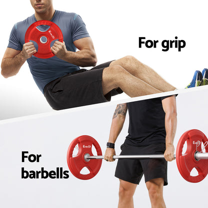 15kg Weight Plates - Standard Dumbbell Barbell Red