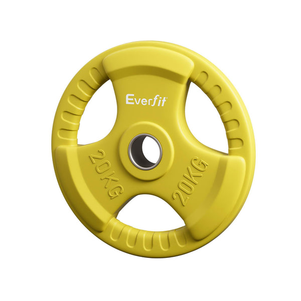  20kg Weight Plates - Standard Dumbbell Barbell Yellow