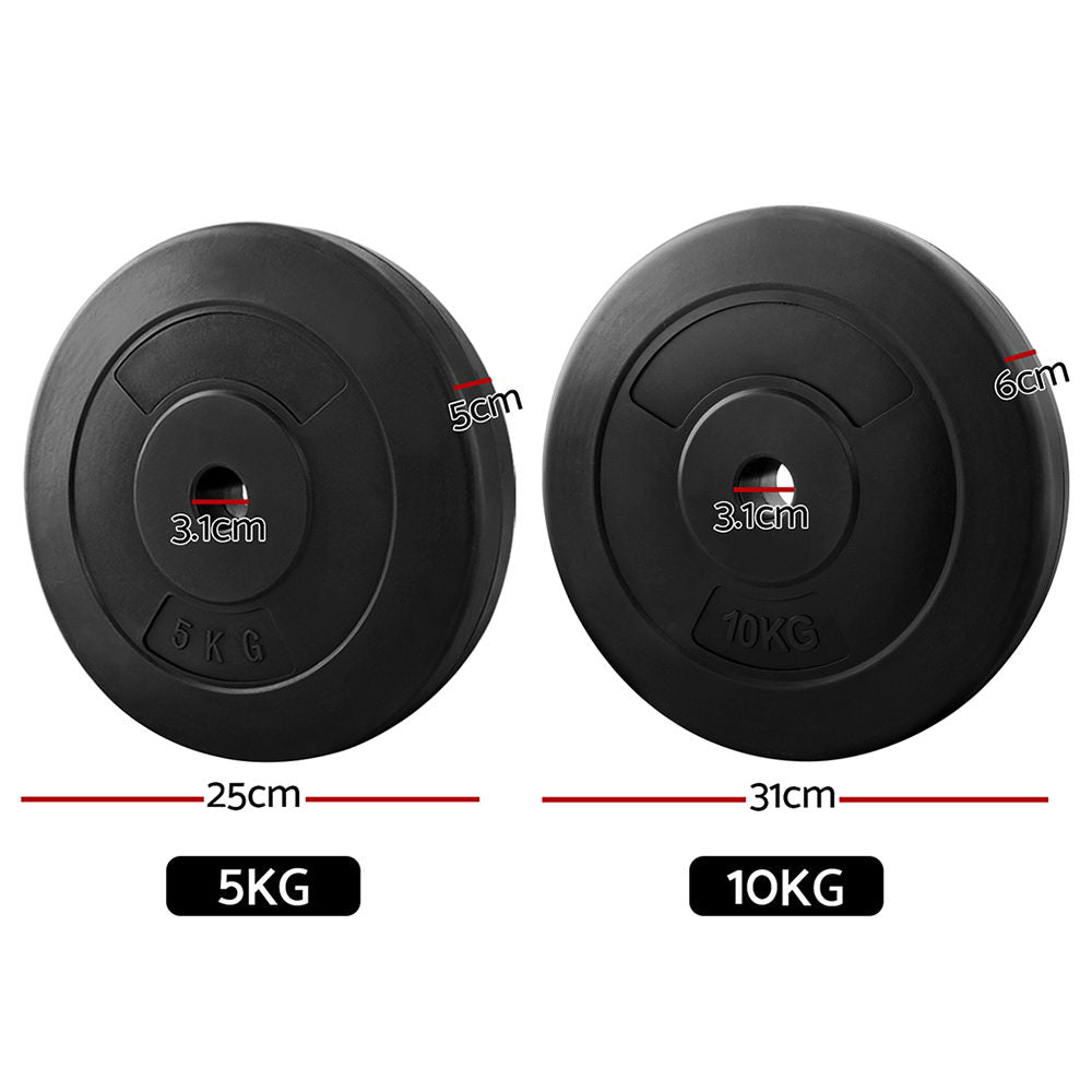 30Kg Barbell Weight Plates Standard Home Gym Press Fitness Exercise